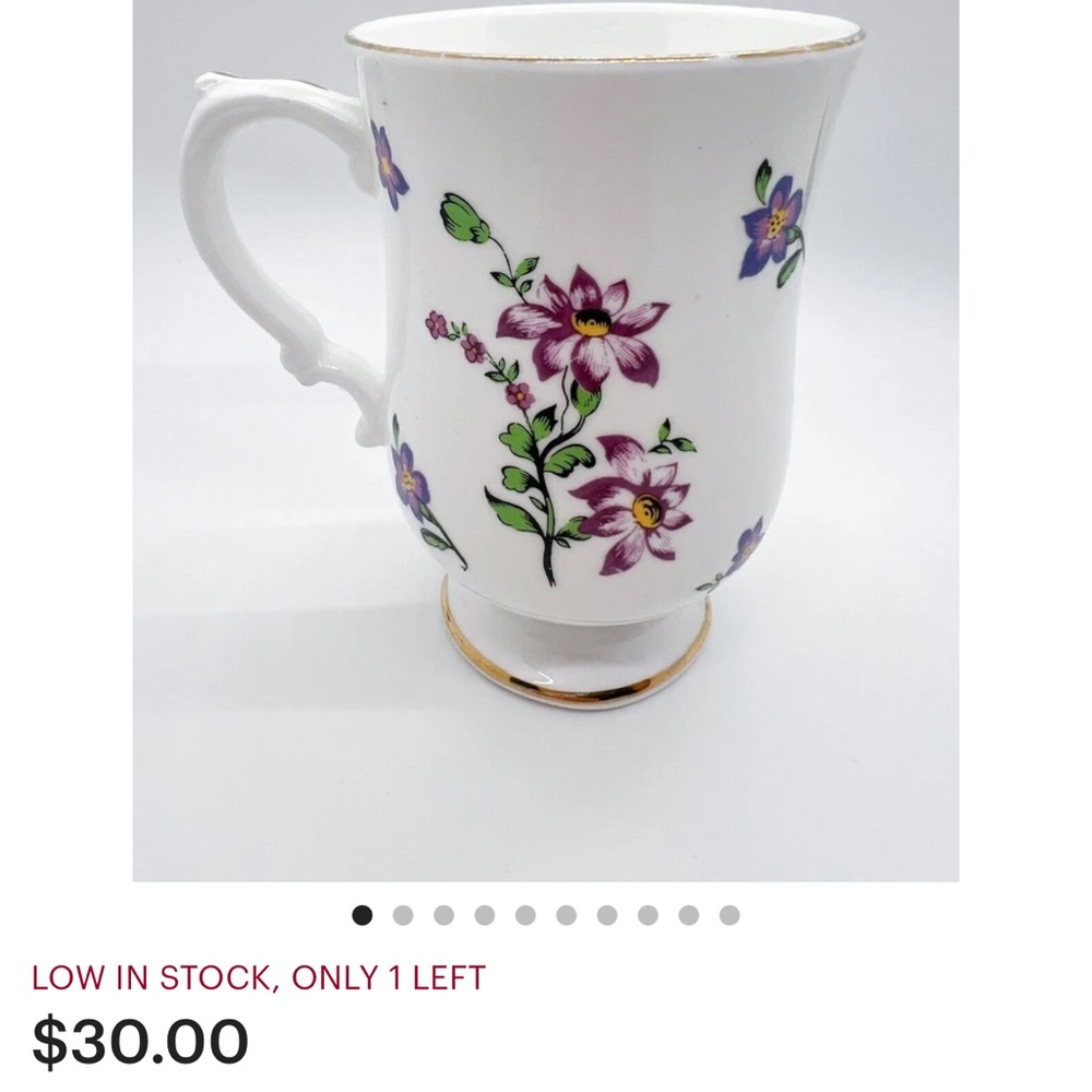 #1366*Floral Royal England Vintage Fine Bone China Tea Mug Collection - Picture 4 of 14